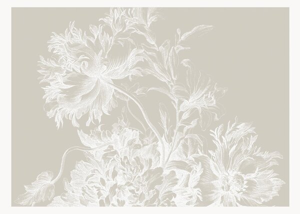 Carta da parati Engraved Flowers