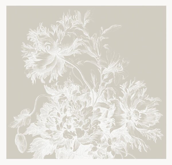 Carta da parati Engraved Flowers