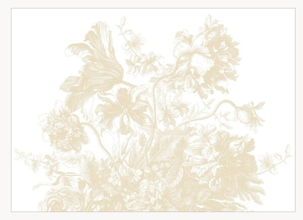 Carta da parati Frans Uyterlinde - Engraved Flowers