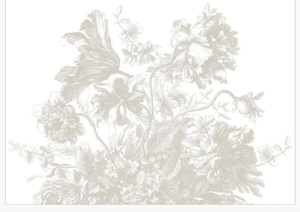 Carta da parati Frans Uyterlinde - Engraved Flowers
