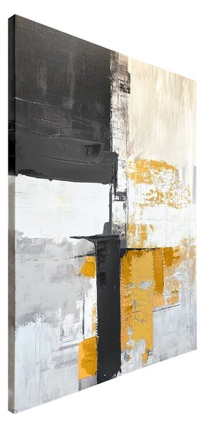 Quadro con elementi dipinti a mano 70x100 cm Jade – Styler
