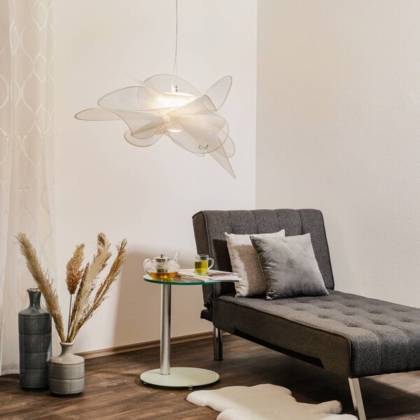 Slamp Lampada a sospensione La Belle Étoile, dimmerabile, Bianco / Opale, Soggiorno / Sala da pranzo, Plastica, Design, Lampada a sospensione