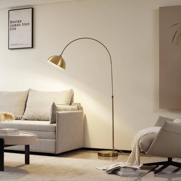Lampada ad arco Lennart Lindby, Bronzo / Ottone antico, Soggiorno / Sala da pranzo, Metallo, Moderno, Lampada da terra