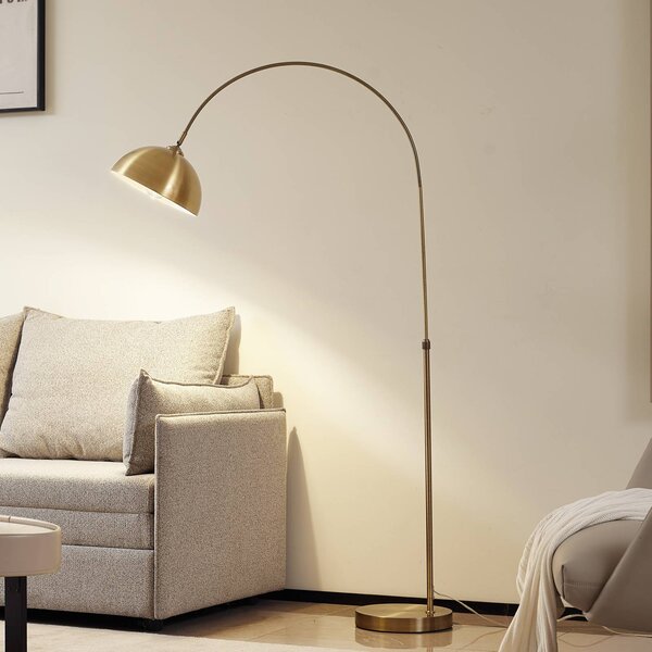 Lampada ad arco Lennart Lindby, Bronzo / Ottone antico, Soggiorno / Sala da pranzo, Metallo, Moderno, Lampada da terra