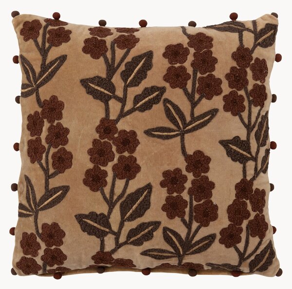 Cuscino decorativo in cotone Flowers and Leaves