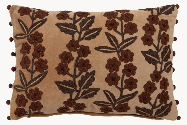 Cuscino decorativo in cotone Flowers and Leaves