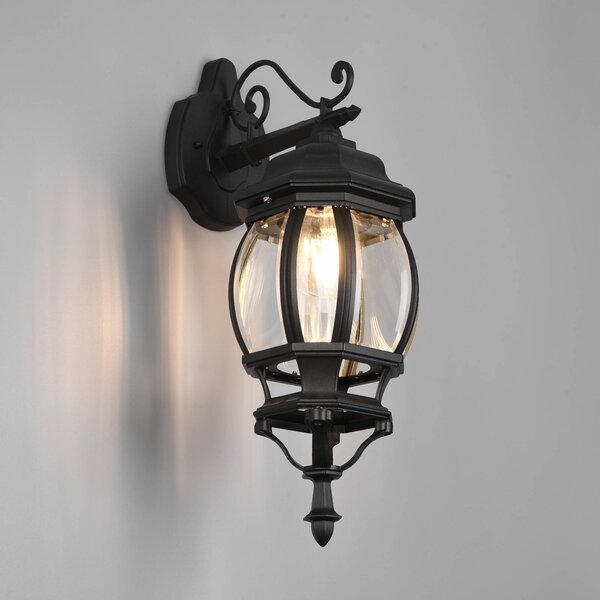 Trio Lighting Applique da esterni Elvo, dimmerabile, Nero, Alluminio, Antico, Applique da esterni