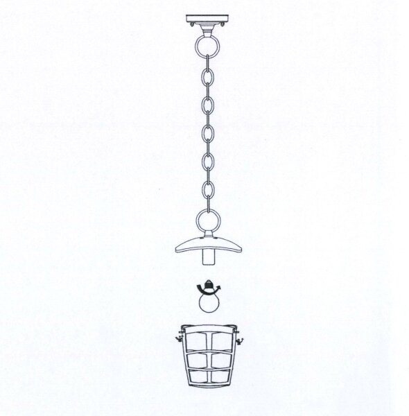 Eglo 93406 - Lampadario LED da esterno ALORIA 1xE27/8,5W/230V IP44