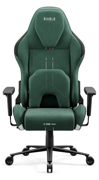 Diablo X.One Prime sedia da gioco sedia da ufficio sedia da scrivania con funzione di raffreddamento, dimensioni Normale, colore Verde Foresta