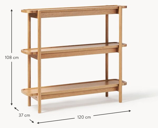 Scaffale basso in legno Libby