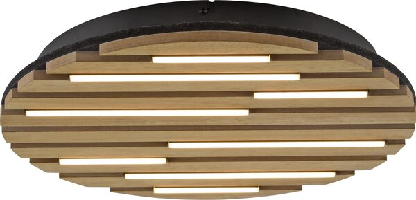 Lampada da soffitto a LED JUST LIGHT 15592-79, 12 W, 3000 K, 1700 lm, bianco caldo, IP20, legno/nero