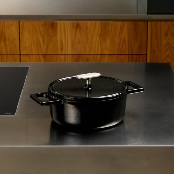 Casseruola in ghisa con coperchio incluso adatta all'induzione 2 l Mattia 3.0 – FABINI