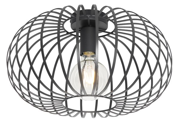 Lampada da soffitto intelligente nera 39 cm con Wi-Fi G95 - Johanna