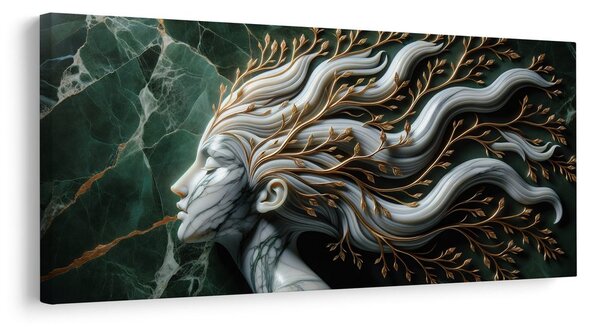 Quadro su tela – Bellezza naturale con volto di marmo