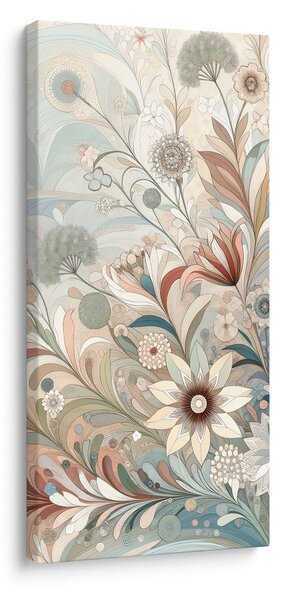 Quadro su tela – Fiori delicati in sfumature pastello