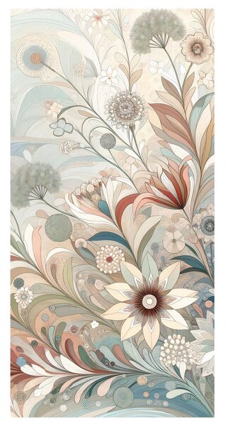 Quadro su tela – Fiori delicati in sfumature pastello