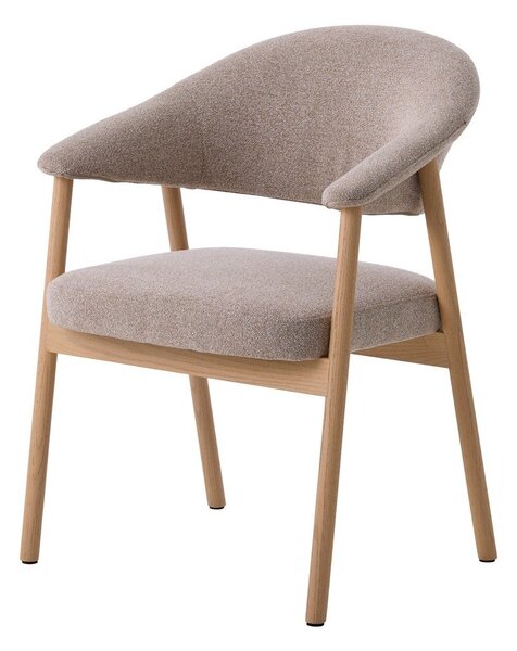 Set di sedie da pranzo beige in rovere massiccio con braccioli 2 pz Elk – Unique Furniture