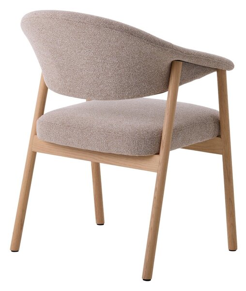 Set di sedie da pranzo beige in rovere massiccio con braccioli 2 pz Elk – Unique Furniture