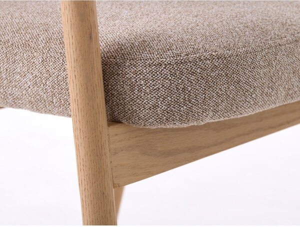 Set di sedie da pranzo beige in rovere massiccio con braccioli 2 pz Elk – Unique Furniture