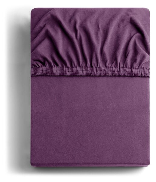 Lenzuolo con angoli viola in jersey 220x200 cm Amber – Restilo
