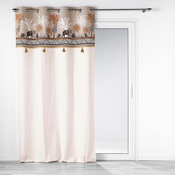 Tenda marrone e di colore naturale in cotone 140x240 cm Kenya Lodge – douceur d'intérieur