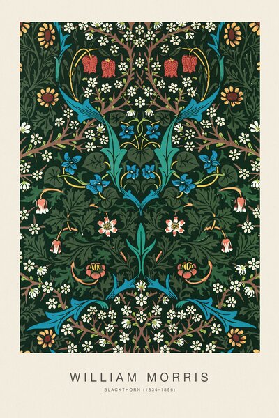 Riproduzione Blackthorn Special Edition Classic Vintage Pattern - William Morris, (26.7 x 40 cm)