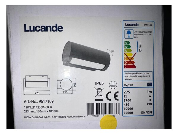 Lucande - Applique a LED da esterno BOHDAN LED/11W/230V IP65