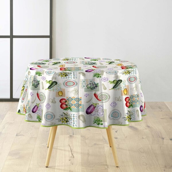 Tovaglia in PVC lavabile ø 160 cm Vegetalia - douceur d'intérieur