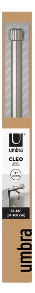 Bastone per tende argentato in acciaio regolabile 91 - 168 cm Cleo – Umbra