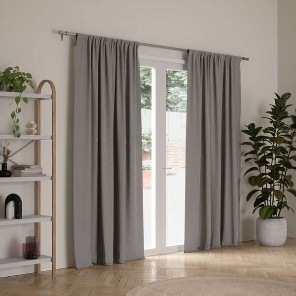 Bastone per tende argentato in acciaio regolabile 91 - 168 cm Cleo – Umbra