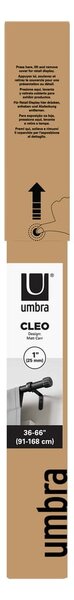 Bastone per tende nero opaco in acciaio regolabile 91 - 168 cm Cleo – Umbra