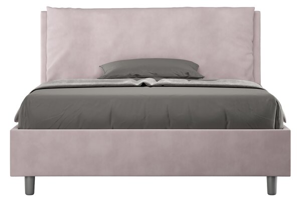 Letto Matrimoniale Francese 140x190 cm Senza Rete Imbottito in Microfibra Antea Large Glicine