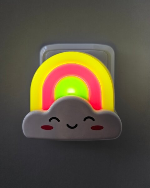 Lampada notturna LED per bambini LED/0,5W/230V arcobaleno