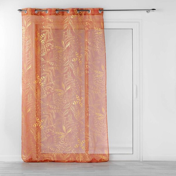 Tenda in voile arancione 140x280 cm Belflor - douceur d'intérieur