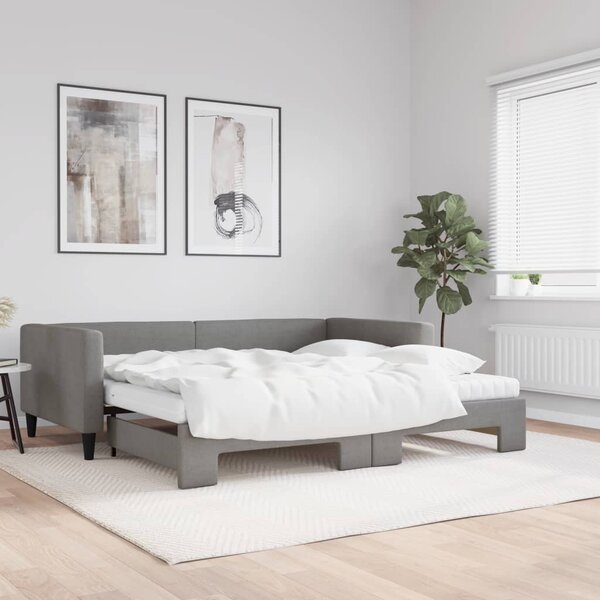 HOMCOM Divano Letto Singolo in Similpelle e Acciaio con Seduta Regolabile  in 5 Posizioni, 105x80x78 cm, Grigio