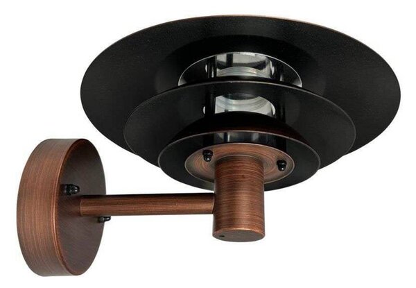 Dyberg Larsen Applique da esterno DL25, color rame DL25, Rame, Acciaio Inox, Design