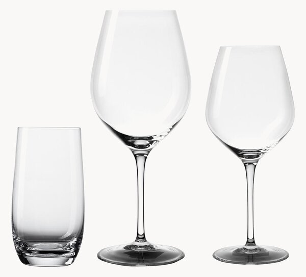 Set di 18 bicchieri in cristallo Optima