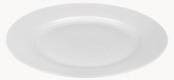 Set di 4 piatti piani in porcellana Basic
