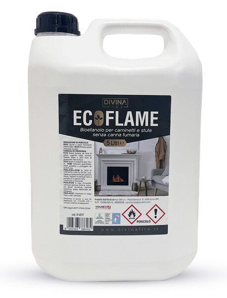 Combustibile Bioetanolo EcoFlame 20 lt Universale a Base Vegetale