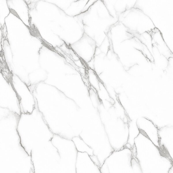 Set 22 Piastrelle Autoadesive per Pavimento e Parete 30x30 cm 2 mq in LTV PVC Effetto Marmo Bianco