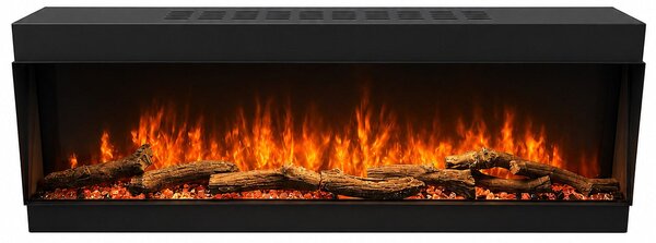 Camino Elettrico da Incasso a Parete Frontale 127x18x46 cm Detroit LED RGB e APP