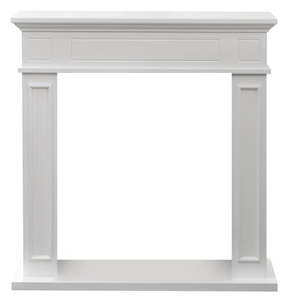 Cornice per Camino 89,5x28x90,5 cm Jefferson Rivestimento in Legno Bianco