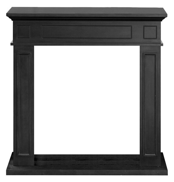 Cornice per Camino 89,5x28x90,5 cm Jefferson Rivestimento in Legno Nero