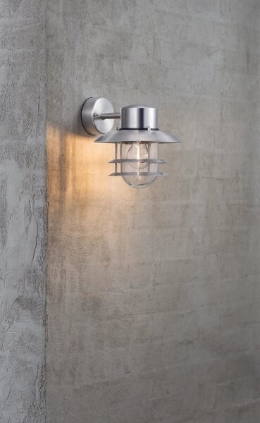 Nordlux - Applique da esterno BLOKHUS 1xE27/60W/230V IP54 argento