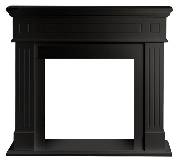 Cornice per Camino 110x36x100 cm Cambridge Rivestimento in Legno Nero