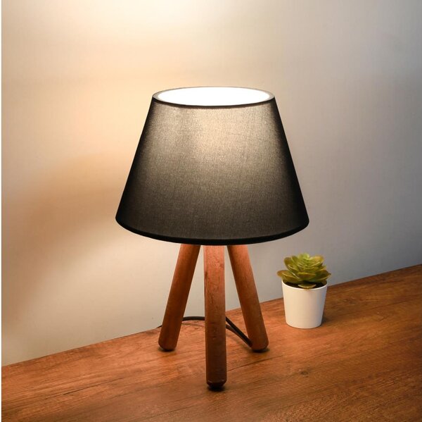 Lampada da tavolo AYD 1xE27/40W/230V marrone/antracite
