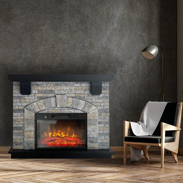 Camino elettrico GREYSTONE ElectricSun, con effetto sonoro, 3 colori, con l’app, L115xH102cm