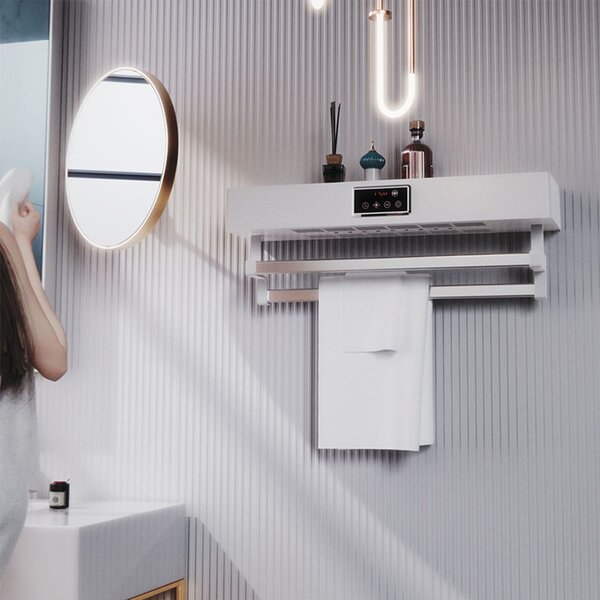 Asciugasalviette Elettrico con Disinfettante UV per Bagno/Cucina, a parete, L60cm, 450W, ElectricSun Standard bianco