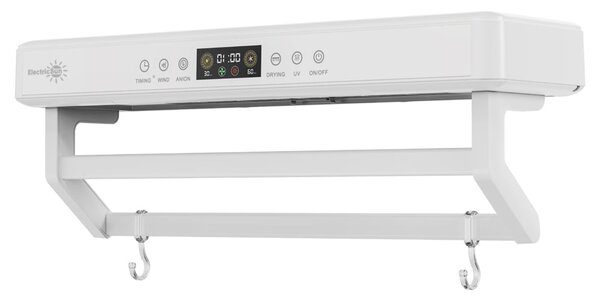Asciugasalviette Elettrico con Disinfettante UV per Bagno/Cucina, a parete, L60cm, 450W, ElectricSun PREMIUM bianco