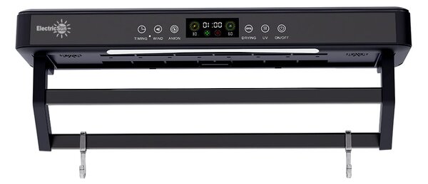 Asciugasalviette Elettrico con Disinfettante UV per Bagno/Cucina, a parete, L60cm, 450W, ElectricSun PREMIUM Nero